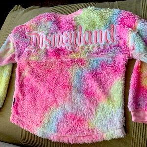 Disneyland fuzzy tie die spirit jersey sweatshirt sz small